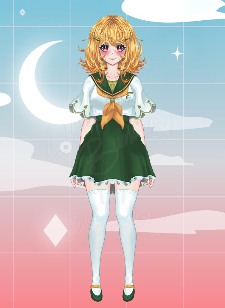 Kita Live2D Rig - Vtuber illustation Split & ready for Live2D rigging.