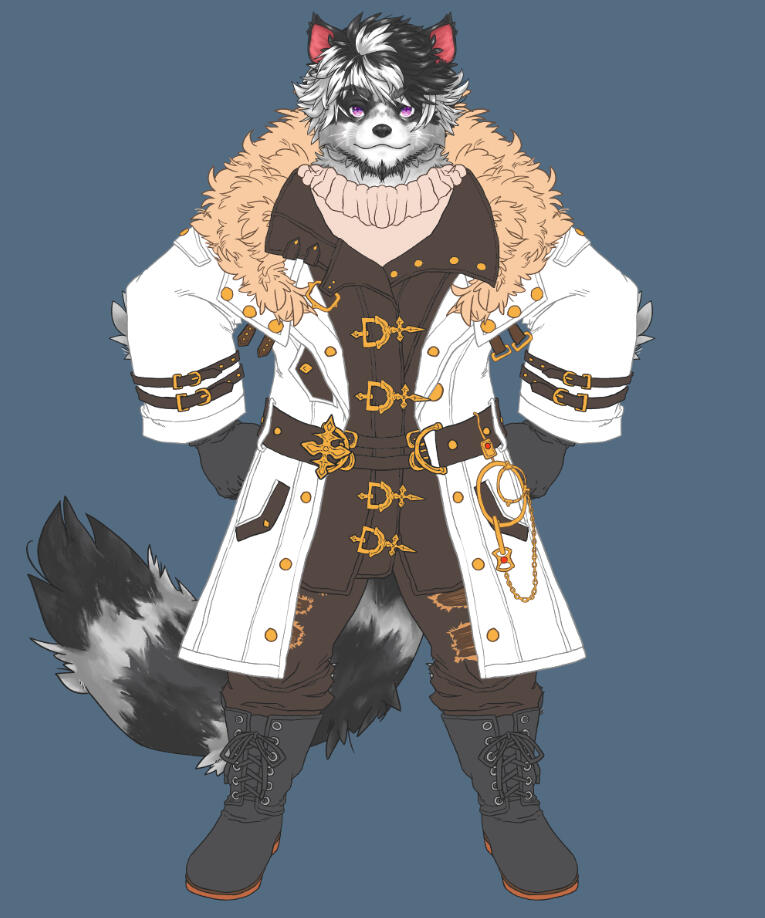 VTuber Character & Outfit Design Illustration & design, split for Live2D rigging.