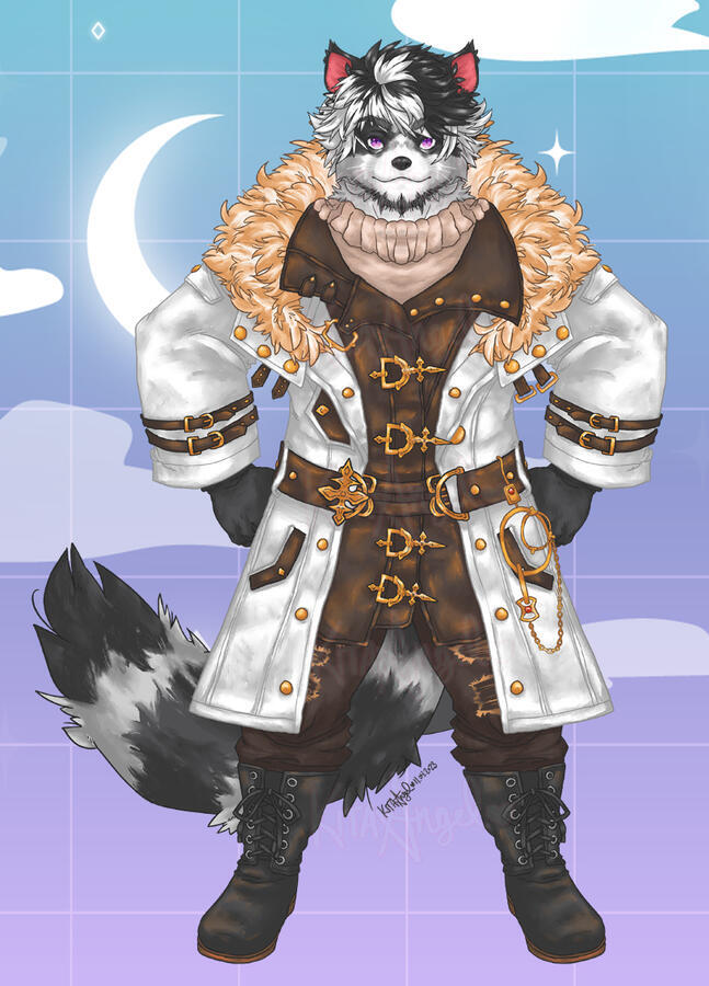 Tito Live2D Rig - Vtuber illustration Split & ready for Live2D rigging.